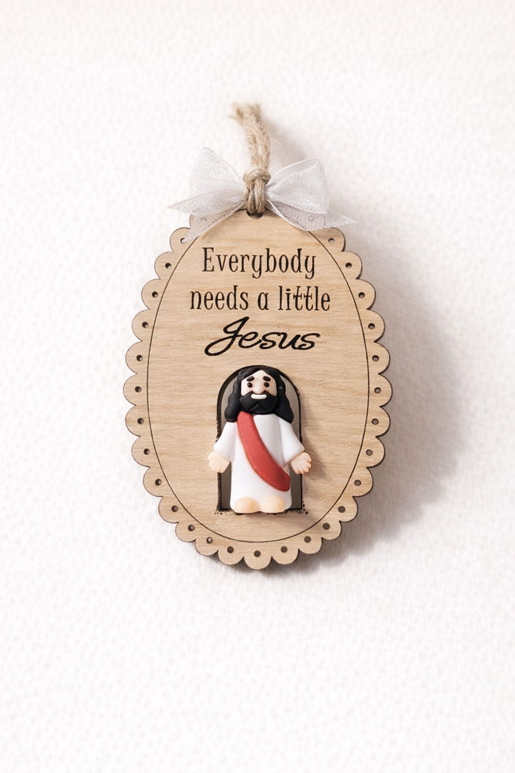 Everybody Needs A Little Jesus Keepsake | Little Jesus Ornament